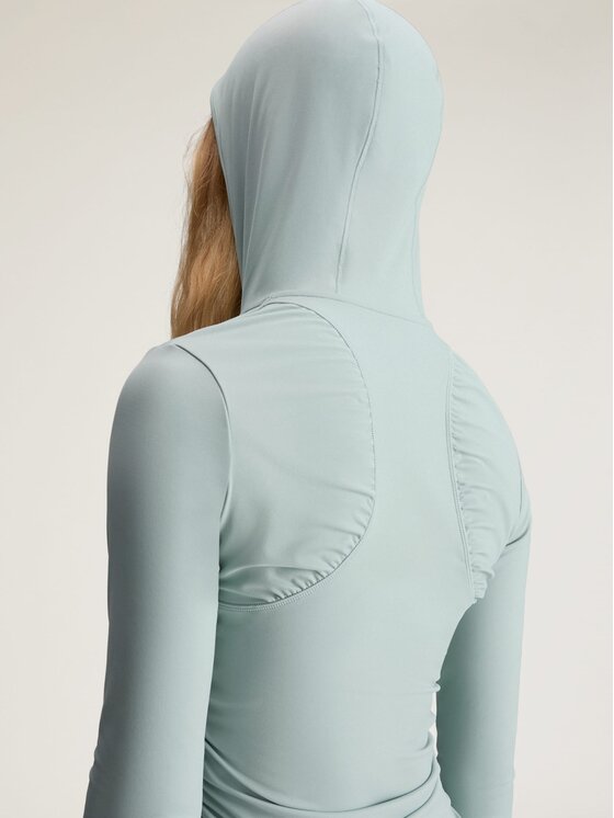 adidas by Stella McCartney adidas by Stella McCartney Koszulka techniczna by Stella McCartney Studio Ruched Zielony Slim Fit