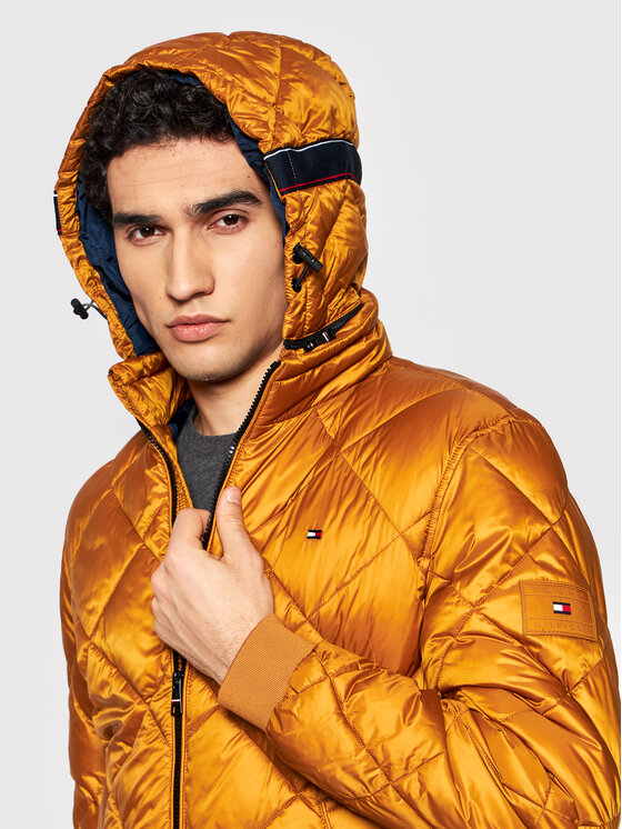 Tommy Hilfiger Tommy Hilfiger Kevad-sügis jope Diamond Quilter MW0MW19617 Kuldne Regular Fit