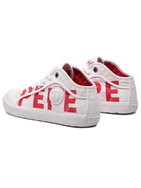 Pepe Jeans Pepe Jeans Trampki Industry Logo PMS30538 Biały