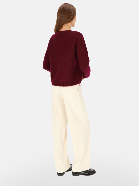 L’AF L’AF Sweter Nelli Bordowy Regular Fit
