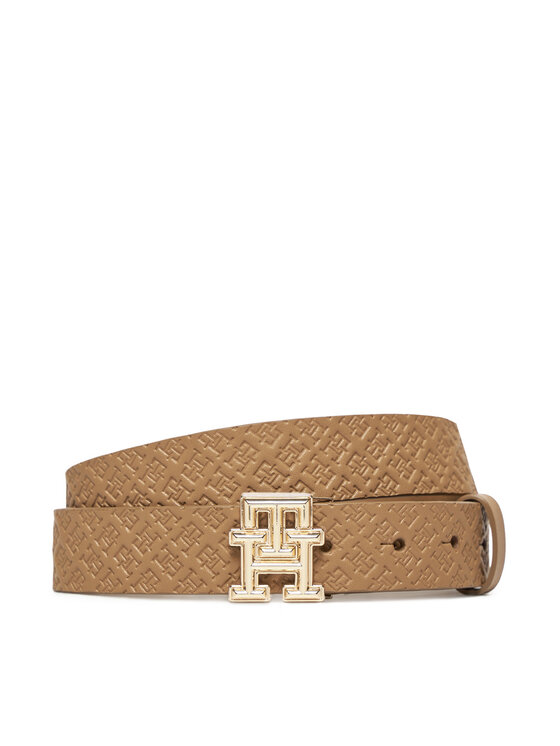 Tommy Hilfiger Tommy Hilfiger Дамски колан Th Monogram 3.0 Mono AW0AW17354 Кафяв