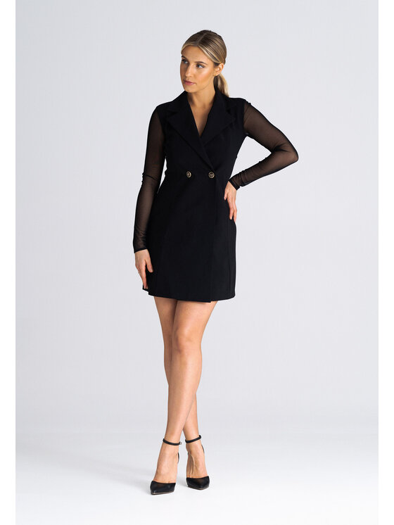 FIGL FIGL Šaty SUKIENKA M937 Černá Regular Fit