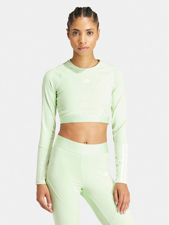 adidas Funkčné tričko Hyperglam Training IN6776 Zelená Slim Fit