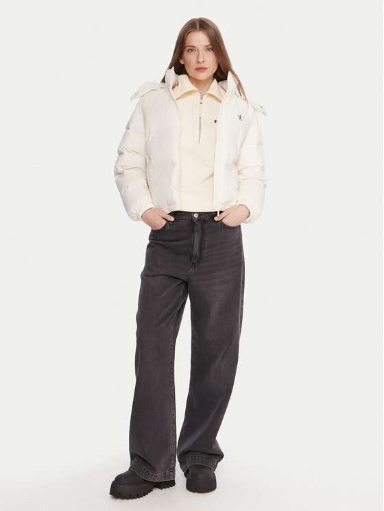 Calvin Klein Jeans Calvin Klein Jeans Pehelykabát Essential LV047D501G Ekru Relaxed Fit
