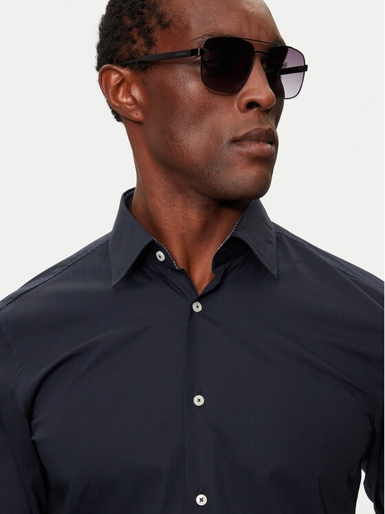 BOSS Boss Marškiniai H-Hank 50519859 Tamsiai mėlyna Slim Fit