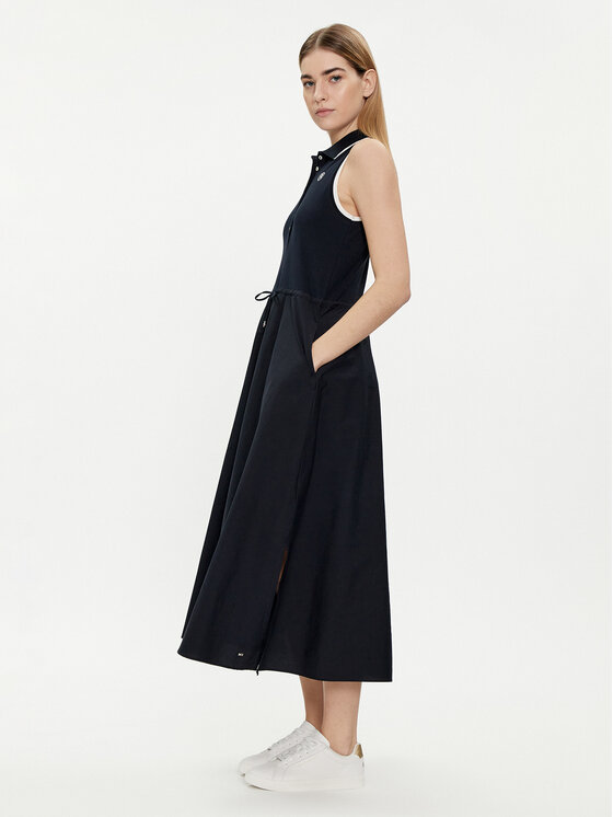 Tommy Hilfiger Tommy Hilfiger Sommerkleid WW0WW41272 Dunkelblau Regular Fit