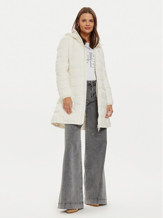Guess Guess Cappotto invernale New Aleta V4YL05 WF3X0 Écru Regular Fit