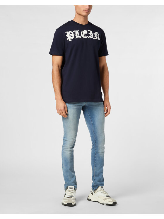 PHILIPP PLEIN PHILIPP PLEIN Tričko 22839 Tmavomodrá Regular Fit