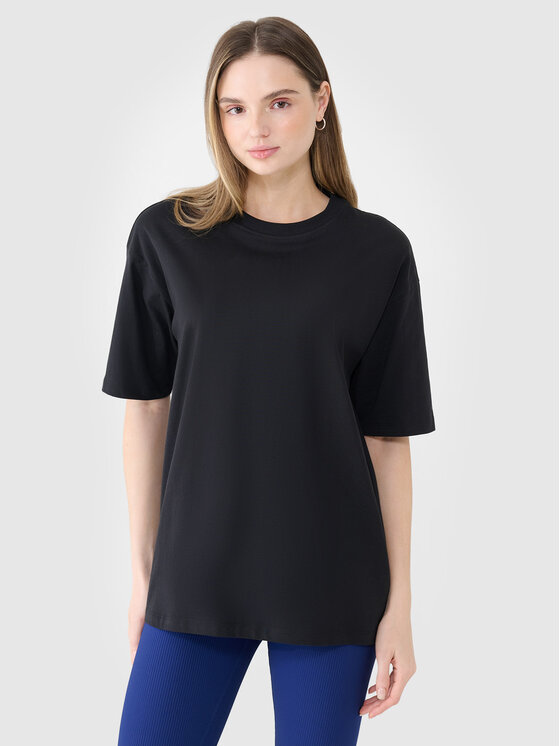 4F 4F T-Shirt SS MIDSHOP TEXTILE Czarny Slim Fit