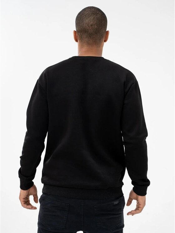 Jigga Wear Jigga Wear Bluza Bluza Bez Kaptura Męska Czarna Jigga Wear Mini Logo XL Czarny Regular Fit
