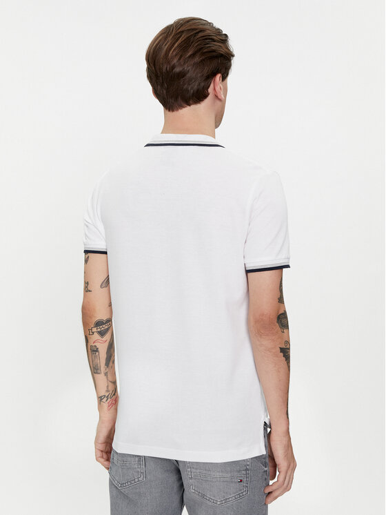 Geox Geox Tricou polo M4510Q T2649 F1492 Alb Regular Fit