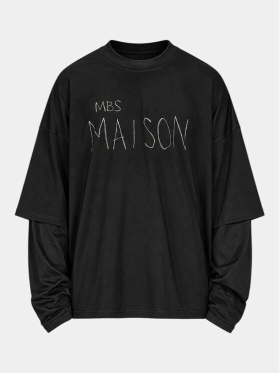 MADE BY SOCIETY MADE BY SOCIETY T-Shirt UNDERLAY - T17594 Czarny Basic Fit