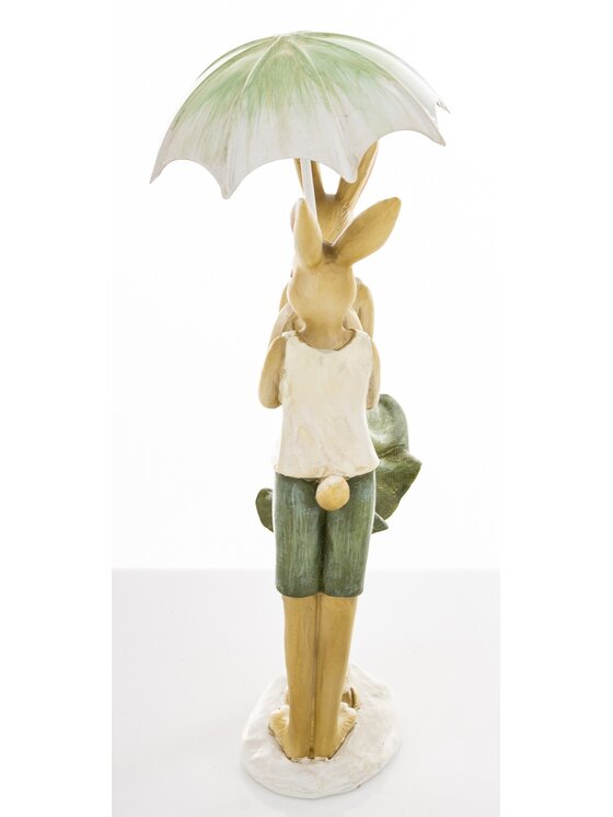 MIAhome MIAhome Figurka para młodych królików pod parasolem Kolorowy