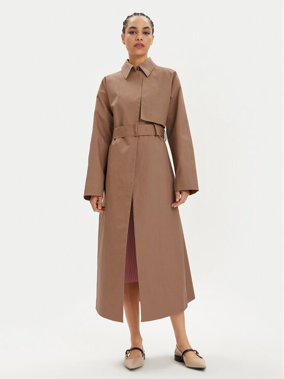 Calvin Klein Calvin Klein Trench K20K206318 Bej Relaxed Fit