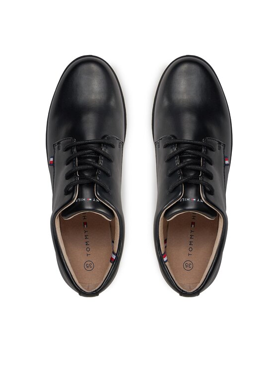 Tommy Hilfiger Tommy Hilfiger Nizki čevlji Low Cut Lace Up Shoe T3B4-33174-1355 Črna