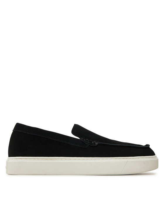 Calvin Klein Īsi apavi Moccasin Suede HM0HM01794 Melns