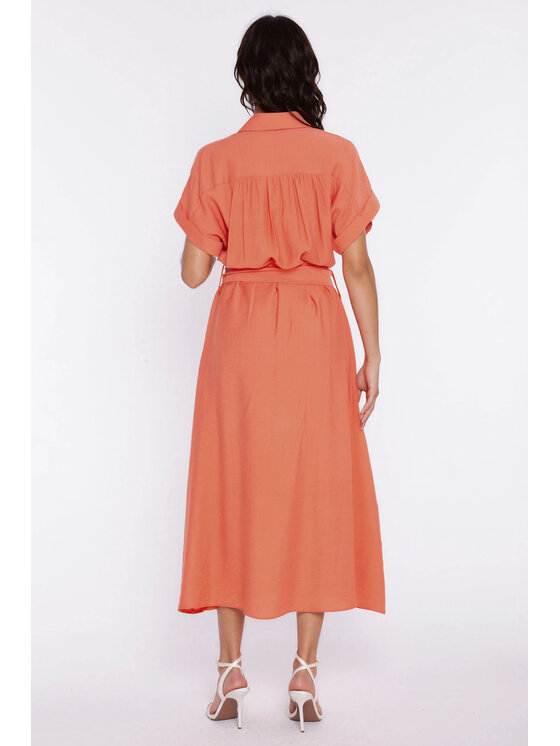 NIFE NIFE Každodenní šaty S294 Oranžová Modern Relaxed Fit