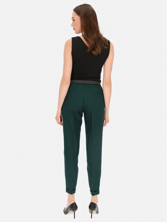 L’AF L’AF Spodnie materiałowe Liberty Zielony Regular Fit