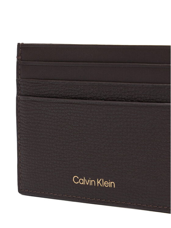 Calvin Klein Calvin Klein Pouzdro na kreditní karty Premium Leather Cardholder LV04D1286G Hnědá