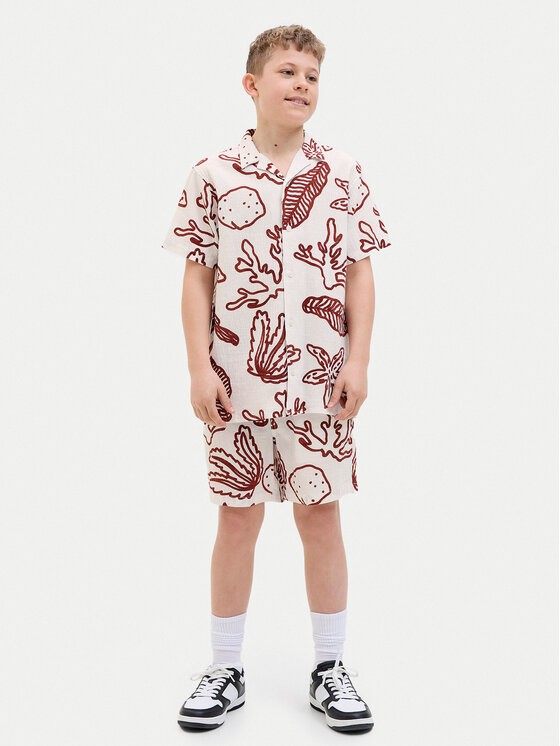 Jack & Jones Junior Jack & Jones Junior Košile Luke 12277298 Écru Relaxed Fit