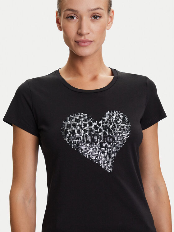 Liu Jo Liu Jo T-krekls UF5264 JS923 Melns Regular Fit