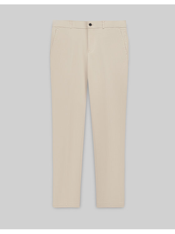 Borgio Borgio Spodnie garniturowe cintano Beżowy Slim Fit
