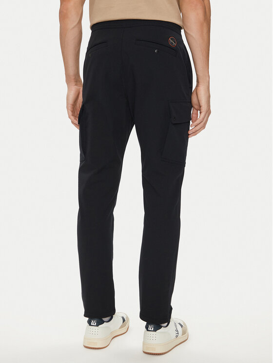 Napapijri Napapijri Auduma bikses M-Broc NP0A4IK3 Melns Regular Fit