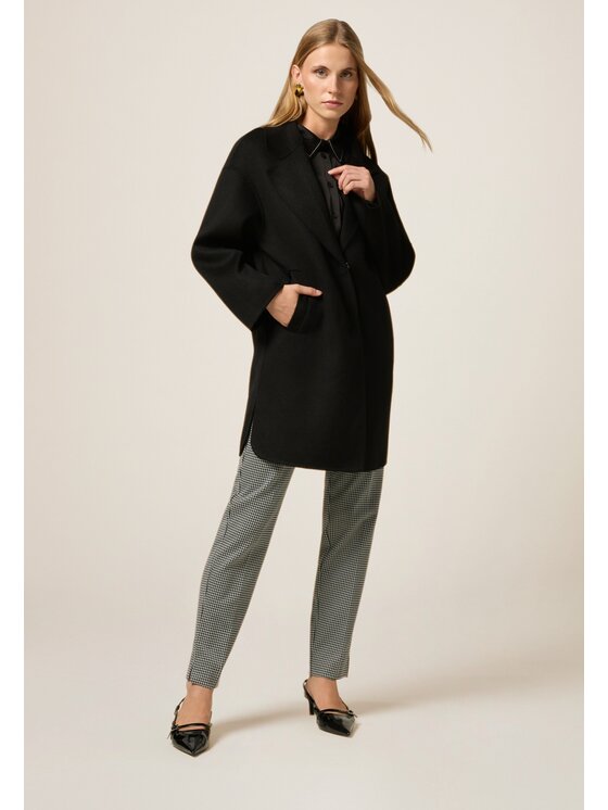 Oltre Oltre Cappotto 0062J000103N033 Nero Baggy Fit