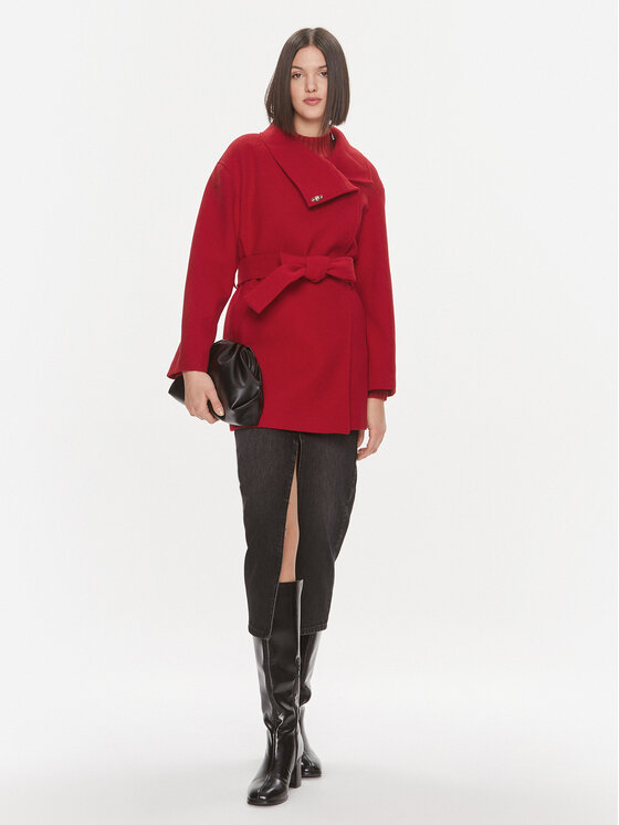 Liu Jo Liu Jo Вовняне пальто MF3306 J4600 Червоний Relaxed Fit