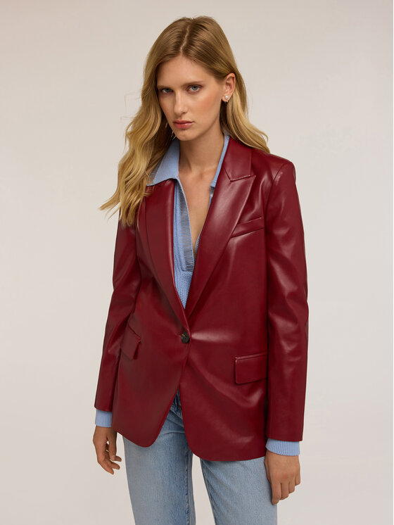 Motivi Motivi Giacca in similpelle Q735Q000958N026 Rosso Regular Fit