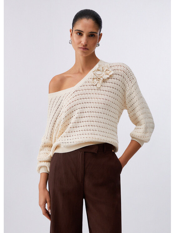 Liu Jo Liu Jo Maglione CA6304MS042P9572 Crema Regular Fit