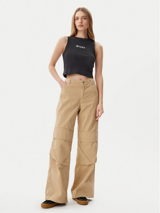 Roxy Roxy Top ERJKT04261 Szary Slim Fit