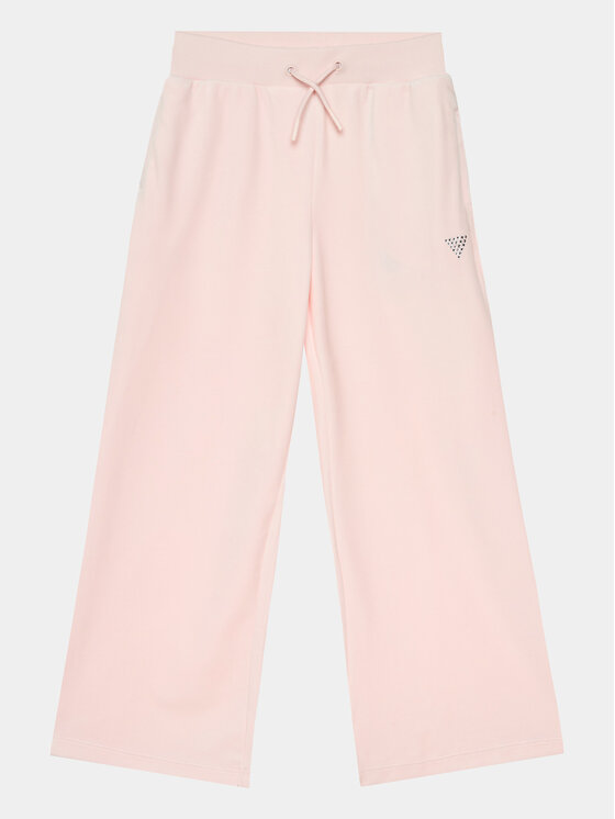 Guess Guess Teplákové kalhoty J4RQ16 KBXI2 Růžová Wide Leg