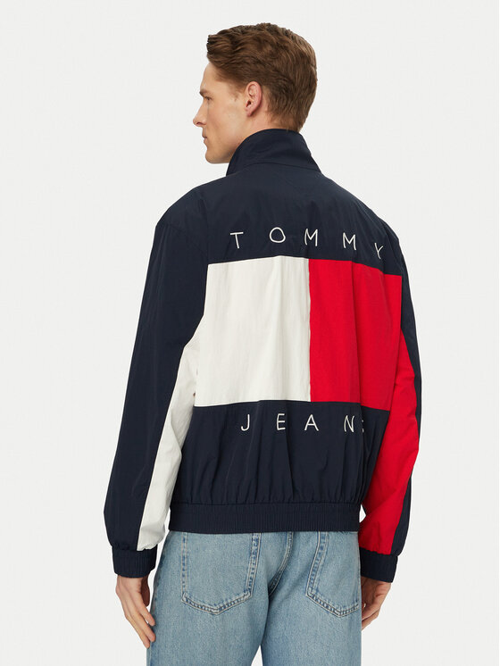 Tommy Jeans Tommy Jeans Prechodná bunda DM0DM22738 Tmavomodrá Regular Fit