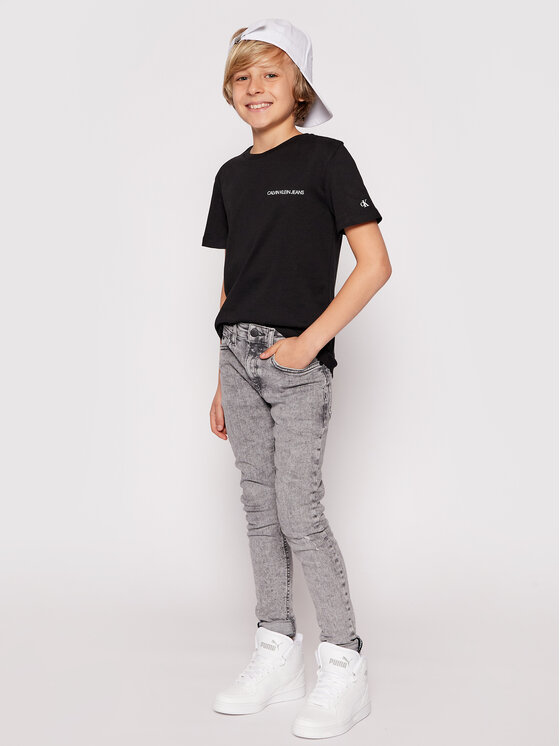 Calvin Klein Jeans Calvin Klein Jeans Marškinėliai Chest Logo IB0IB00456 Juoda Regular Fit