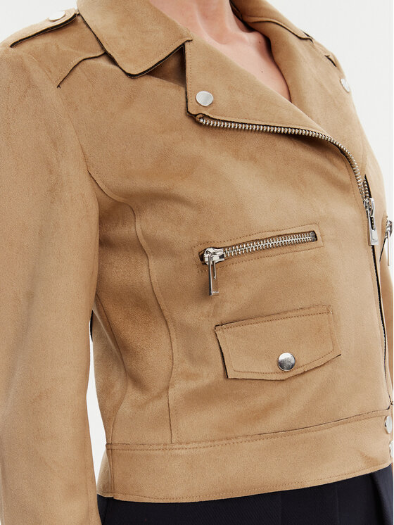Morgan Morgan Jacke aus Kunstleder 241-GOUSMI Beige Regular Fit