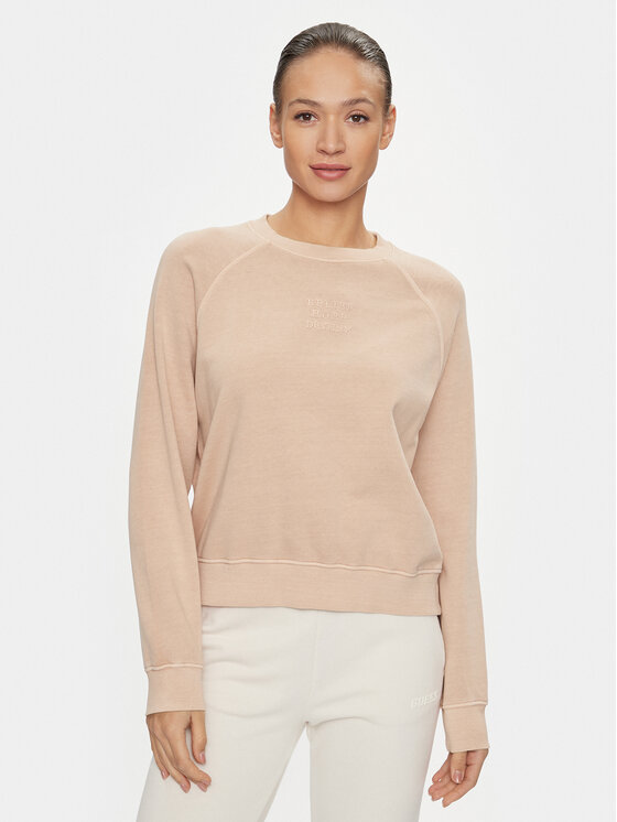 Guess Guess Pulóver Circle W4RQ09 KBPV1 Rózsaszín Regular Fit