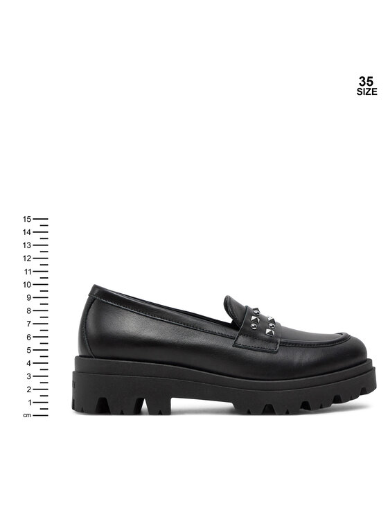 TWINSET TWINSET лоуфъри с дебела подметка Mocassino 242GCJ024 Черен