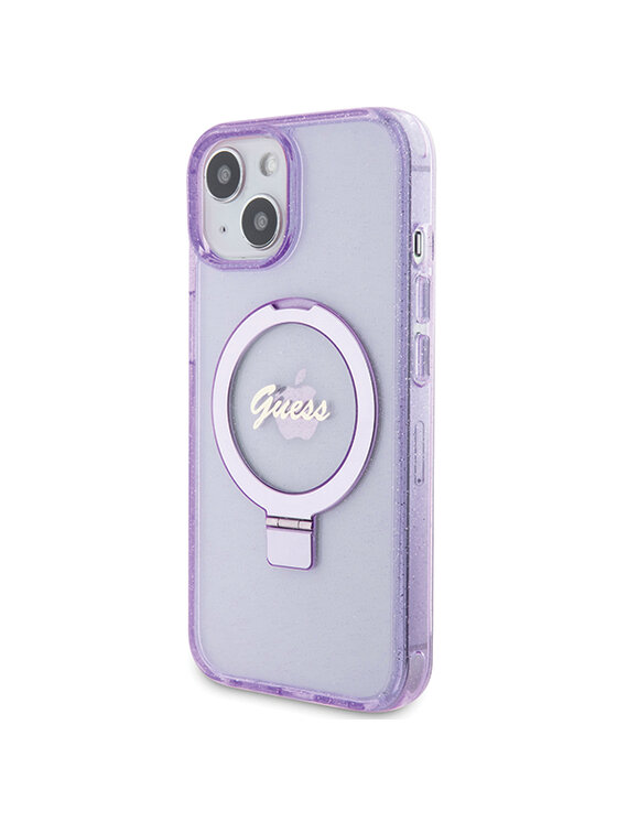 Guess Guess Etui na telefon iPhone 15 Plus Fioletowy