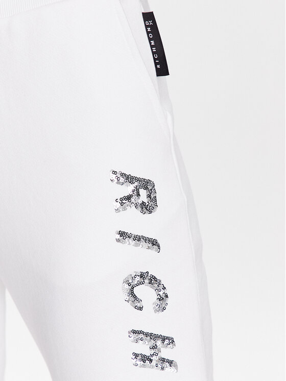 John Richmond John Richmond Spodnji del trenirke UWP23044PA Bela Classic Fit