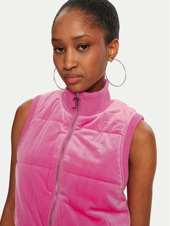 Juicy Couture Juicy Couture Prsluk Thunder JCOGL224555 Ružičasta Slim Fit