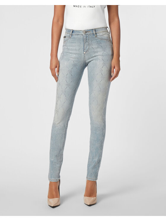 PHILIPP PLEIN PHILIPP PLEIN Jeansy 20211 Světle modrá Jegging Fit