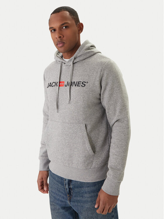 Jack & Jones Jack & Jones Majica dugih rukava Corp Old Logo 12137054 Siva Regular Fit