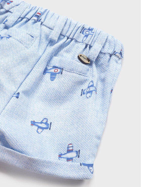 Mayoral Mayoral Pantalon scurți din material 1257 Albastru celest Regular Fit