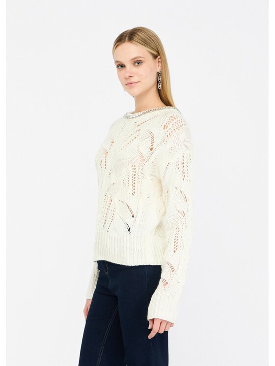 Liu Jo Liu Jo Maglione MF5452MA37R10701 Bianco Regular Fit