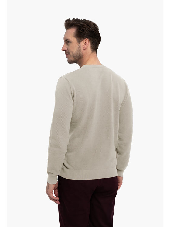 Volcano Volcano Sweter S-MIKO Szary Regular Fit