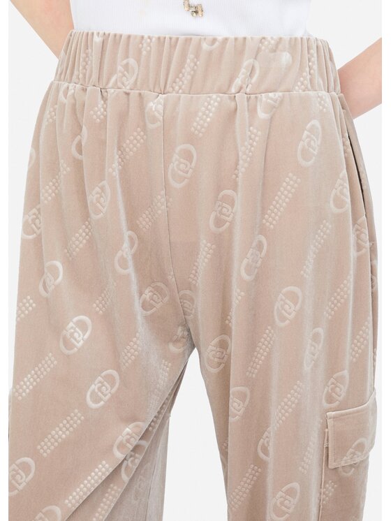 Liu Jo Liu Jo Spodnie materiałowe TF5111J4955P9161 Beżowy Regular Fit