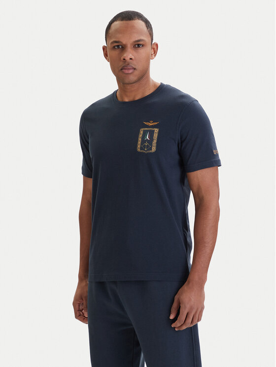 Aeronautica Militare Aeronautica Militare Tričko 261TS2534UJ00641 Tmavomodrá Regular Fit