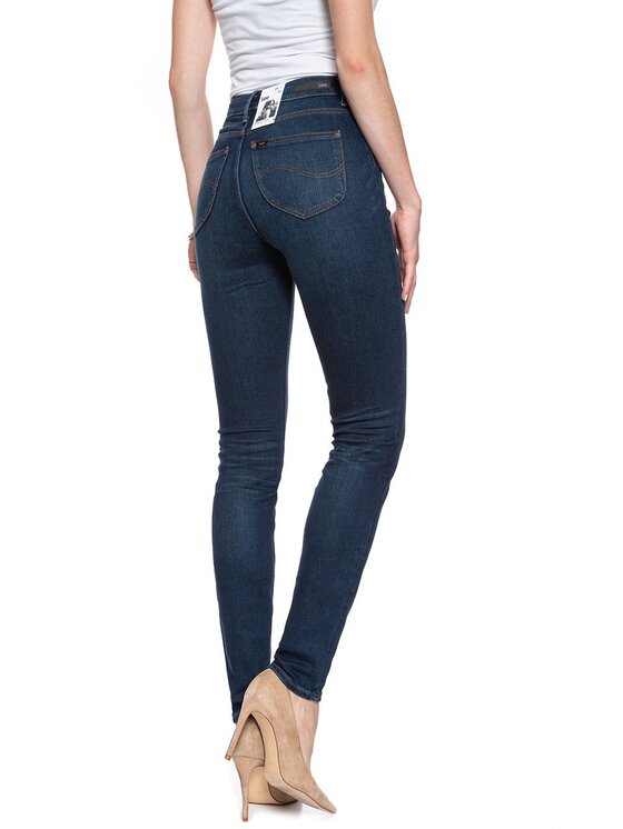 Lee Lee Jeansy SCARLETT HIGH Niebieski Skinny Fit