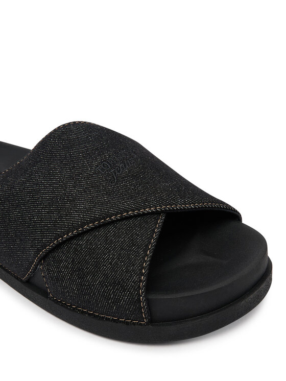 Tommy Jeans Tommy Jeans Pantoletten Tjw Comfort Slides Washed Denim EN0EN02898 Schwarz